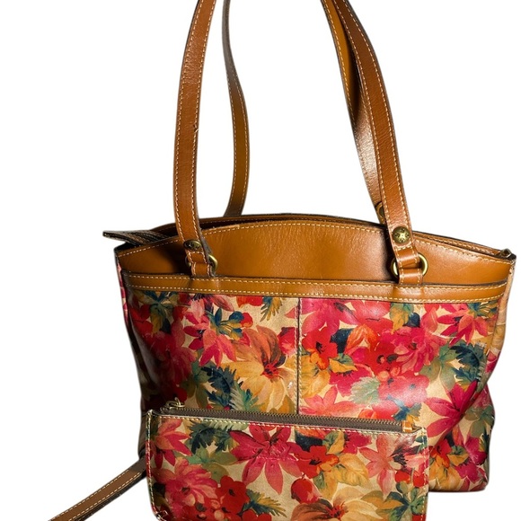 Patricia Nash Colorful Floral Tote and wristlet set - Picture 2 of 16